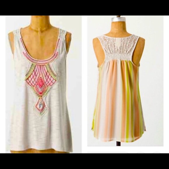 Anthropologie One September Top Size P Sleeveless - Picture 5 of 12